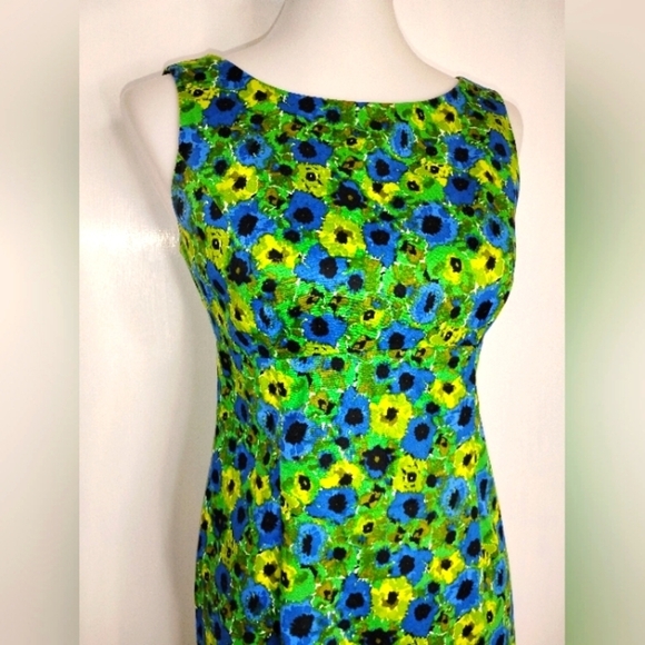 EVAN PICONE RETRO FLORAL SUMMER DRESS - Picture 1 of 9